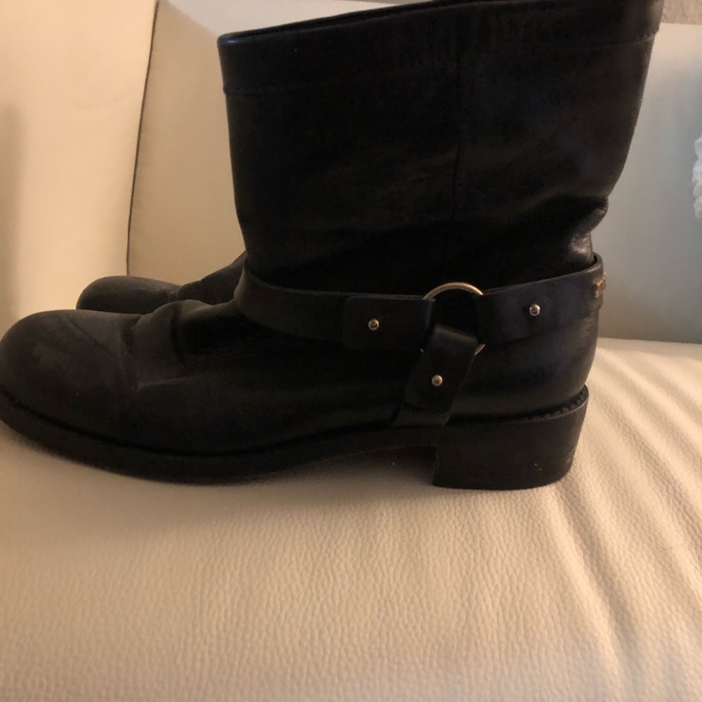 Jimmy Choo leather Motorcycle Boots Size 10.